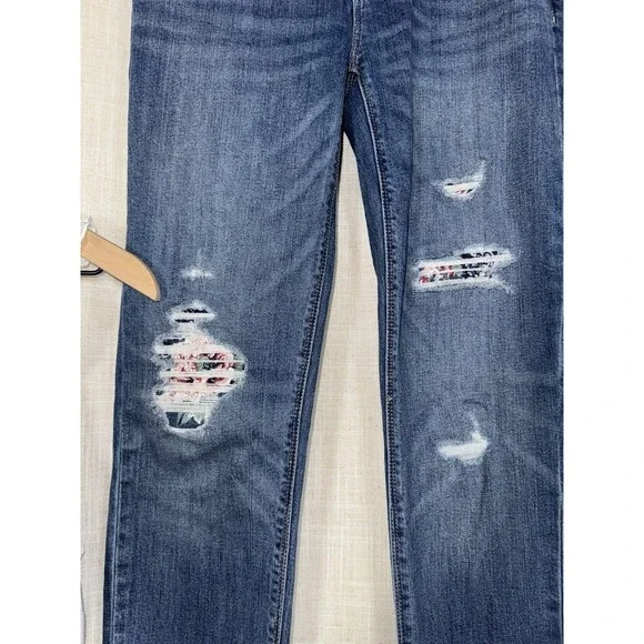 White House Black Market Outfit Jeans 6 Floral Embroidered Tank Top M Shirt - Picture 3 of 12